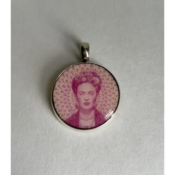 Sterling Silver Frida Kahlo Artisan Pendant - Picture 12 of 16